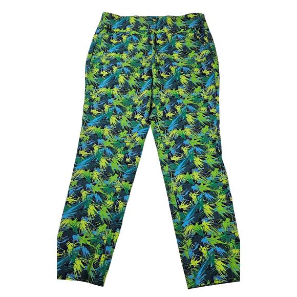 Soft Surroundings Stretch Pull-On Ankle Pants lime PM PETITE M zip pocket NWOT - Picture 2 of 12